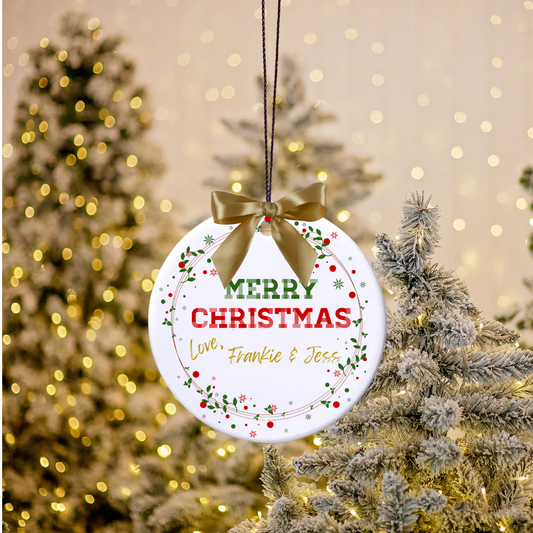 The Frankie & Jess Podcast Ceramic Christmas Ornament