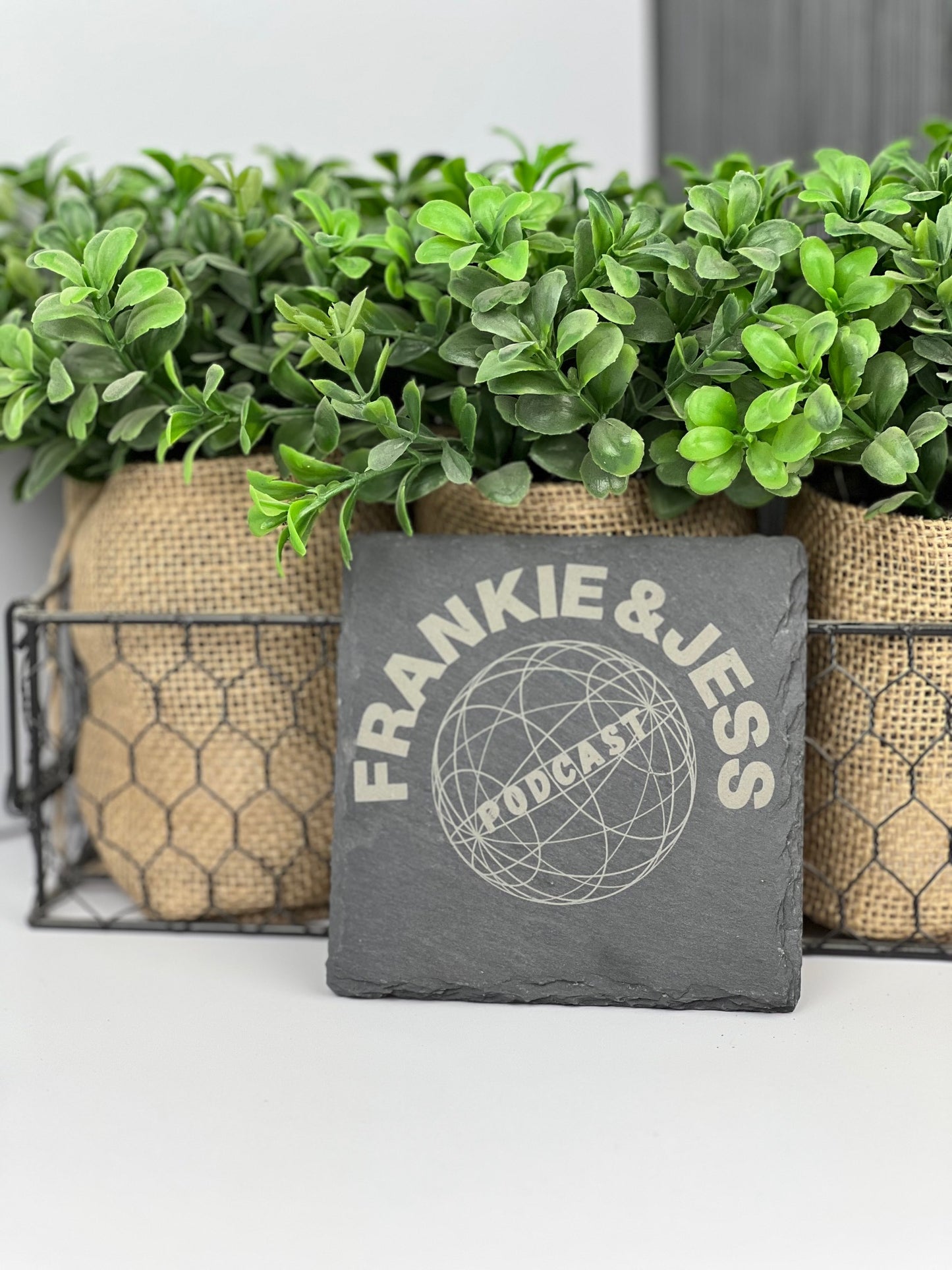 Frankie & Jess Podcast Slate Coaster