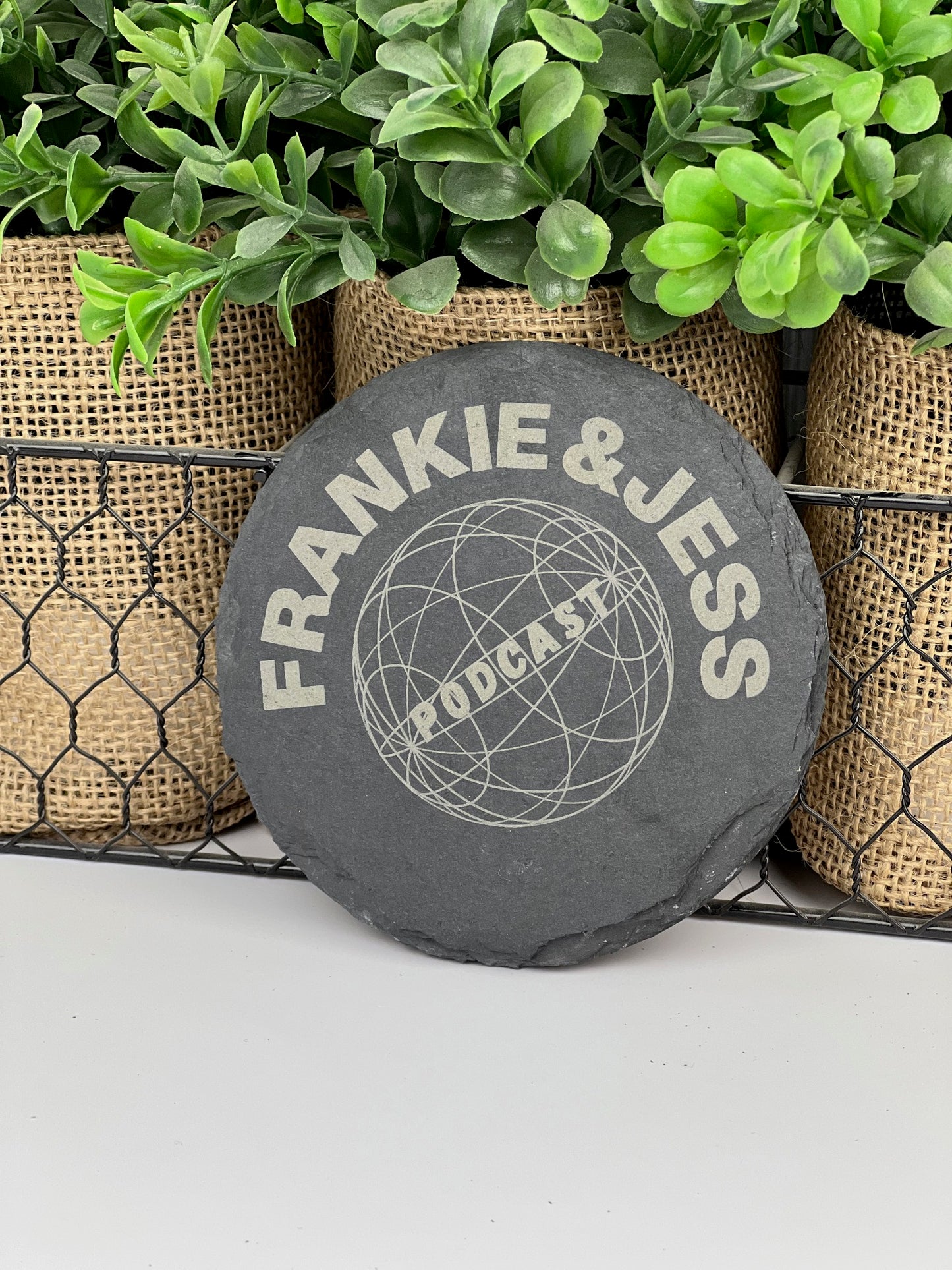 Frankie & Jess Podcast Slate Coaster